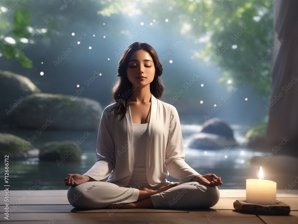 Mindful Moments: AI-Crafted Meditation Scenes Unveiled