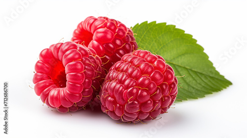 Fruits and berries isolated on white background with clipping path , Generate AI