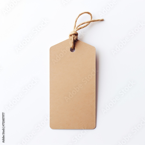 tag, address, price tag made of cardboard paper on a white background, layout for filling