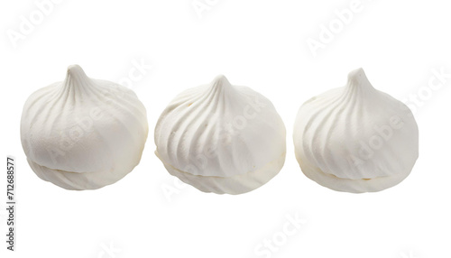 Meringue isolated on a transparent background.