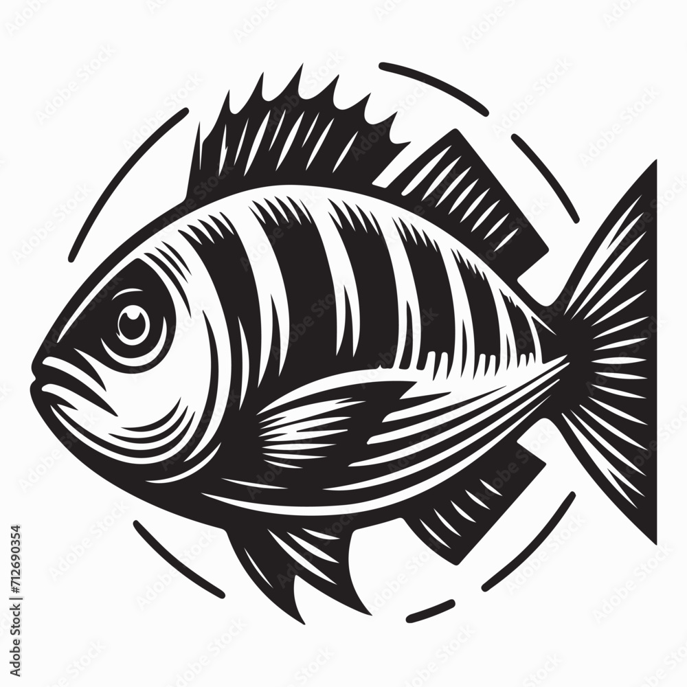 Fototapeta premium illustration of a fish