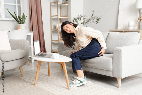 Young Asian woman with hemo...