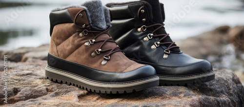 Stylish men's winter boot with real leather and fur.