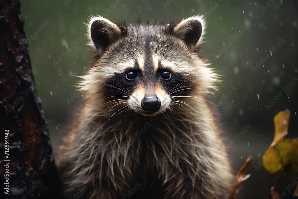 raccoon, wild raccoon, wild animal, beautiful photo of a wild raccoon in the forrest raccoon, wild raccoon, wild animal, beautiful photo of a wild raccoon in the forrest