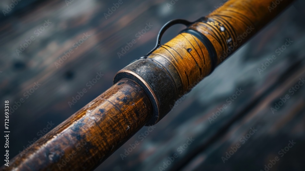 close up view of a rod     