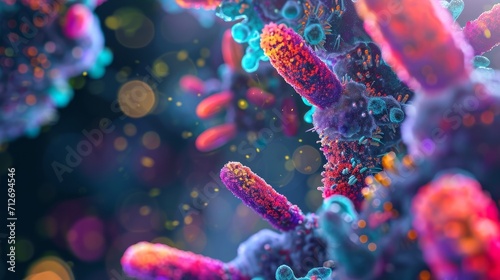 Microbiota microscope microbial closeup wallpaper science backdrop     photo