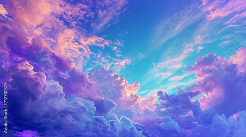 Vibrant Blue Sky With Abundant Clouds - © LabirintStudio