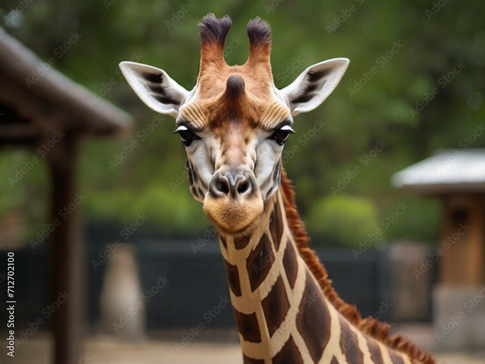 Fototapeta premium giraffe in the zoo