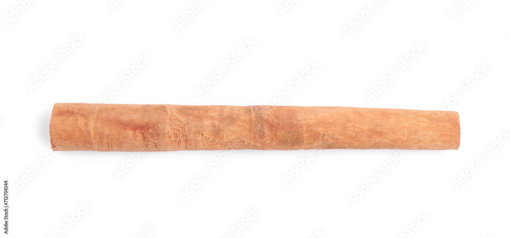 Dry aromatic cinnamon stick isolated on white, top view Dry aromatic cinnamon stick isolated on white, top view