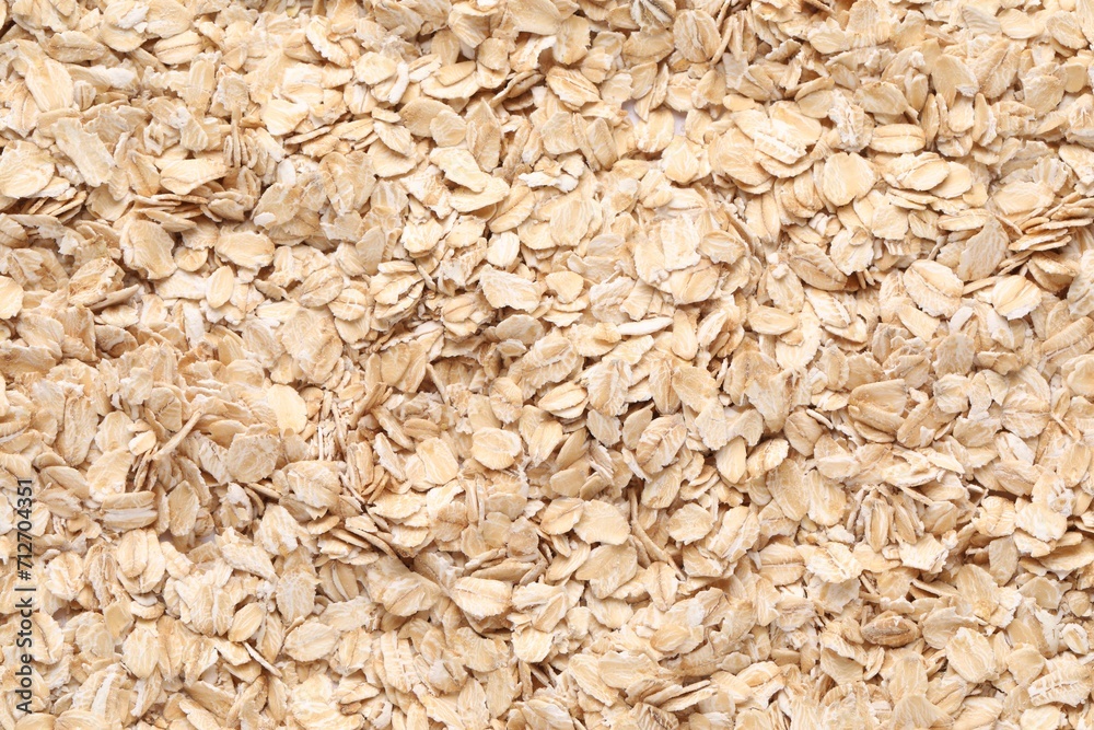 Top view of rolled oats as background Top view of rolled oats as background