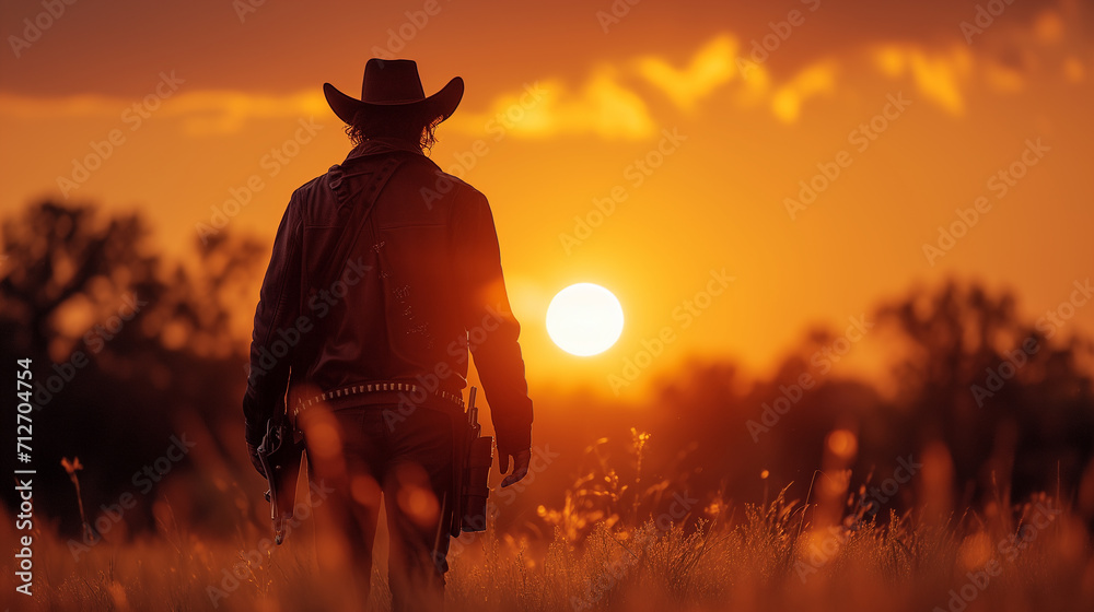 Man wearing a cowboy outfit Man wearing a cowboy outfit