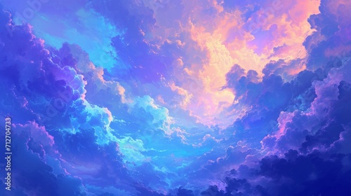 Vibrant Sky Filled With Abundant Clouds in