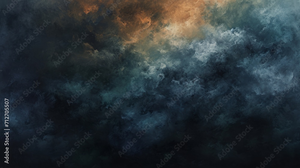 Painting of a Sky Filled With Clouds