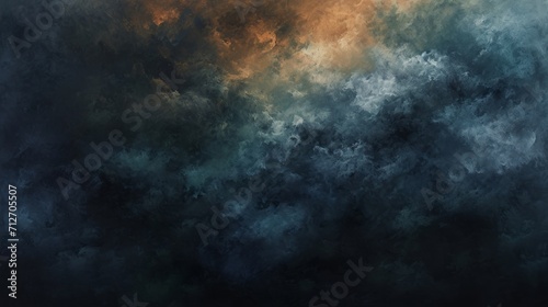 Painting of a Sky Filled With Clouds