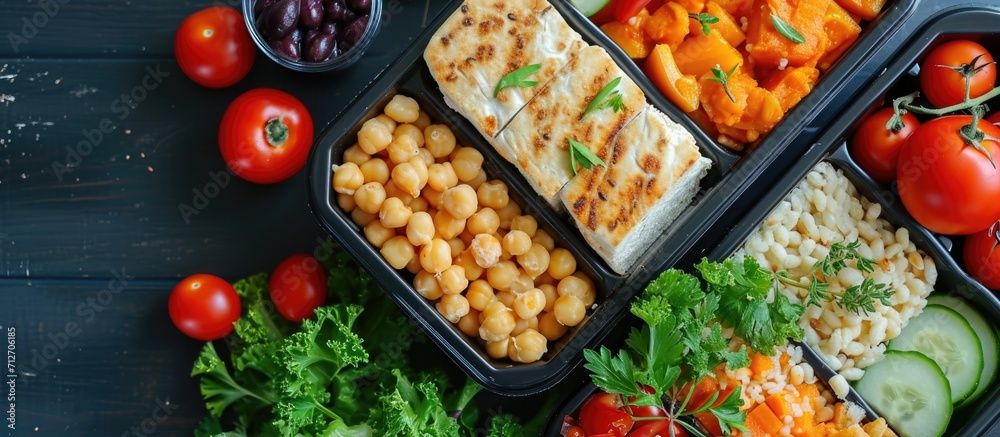 Unhealthy school lunch box.