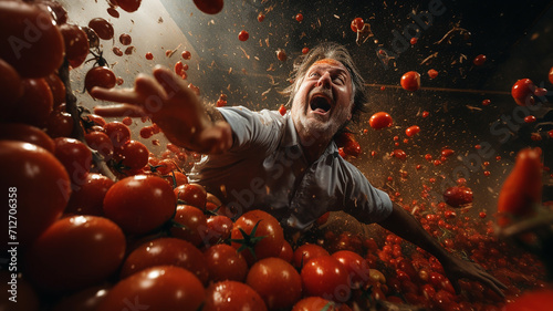 Tomatoes and Testosterone: Men Unleashing the Beast at La Tomatina III photo