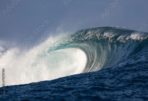 Big Ocean waves in Fiji