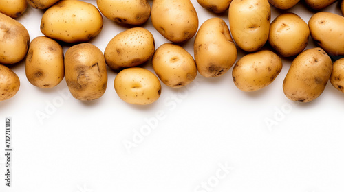 potatoes on a white background   Generate AI