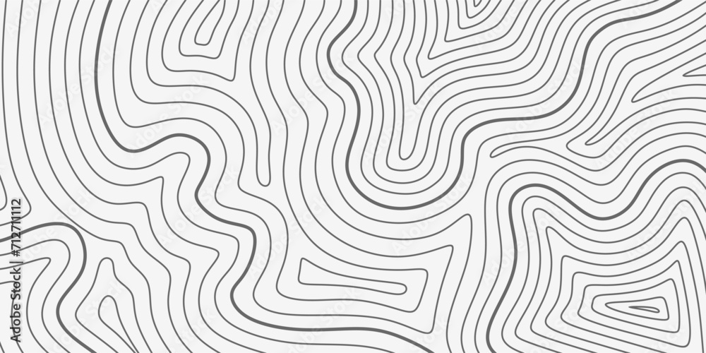 Fototapeta premium Topographic contour map background, Hand drawn line geographic grid map. Topography linear map and geography scheme contour drawing. Topography stylized height in minimal style. Vector