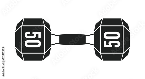 Dumbbell Icon, Dumbbell Vector, Fitness Weights, Dumbbell Illustration, Gym, 50lb, 50 Pounds, Gym Weights, Weightlifting, Weight Lifting Dumbbells, Vector Illustration Background
