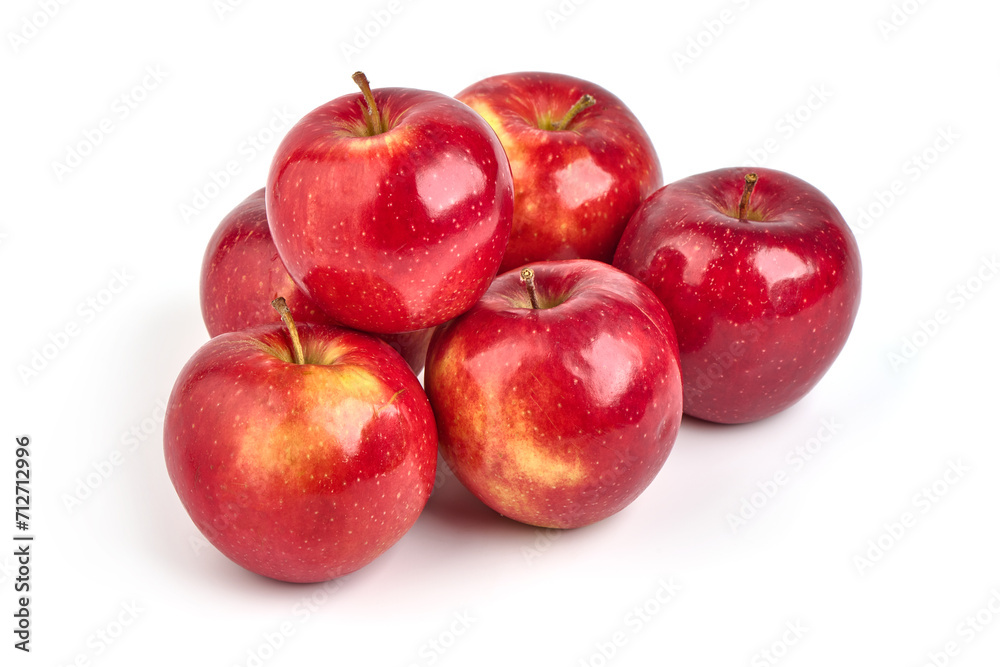 Red prince apples, isolated on white background. Red prince apples, isolated on white background.