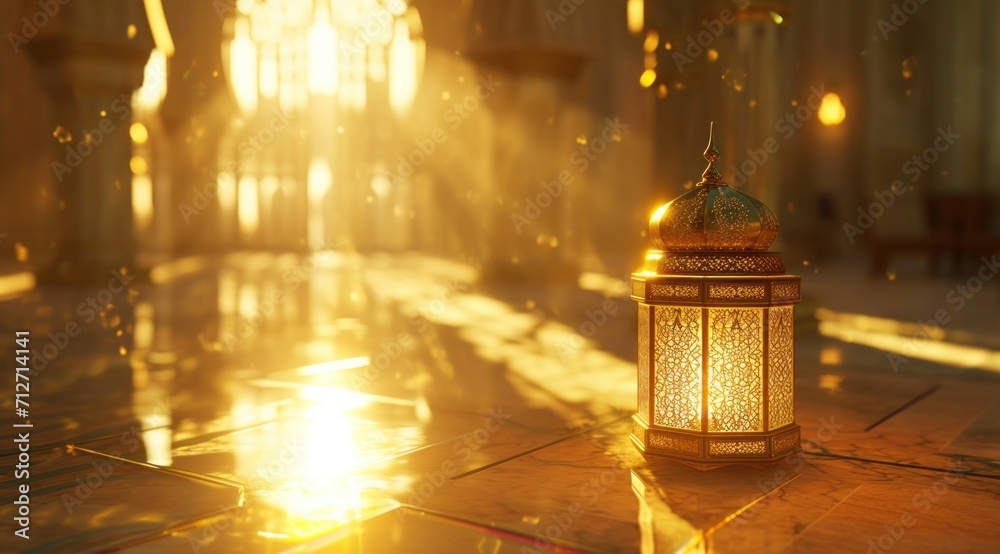 an illuminated lantern stands in a sunlit room an illuminated lantern stands in a sunlit room
