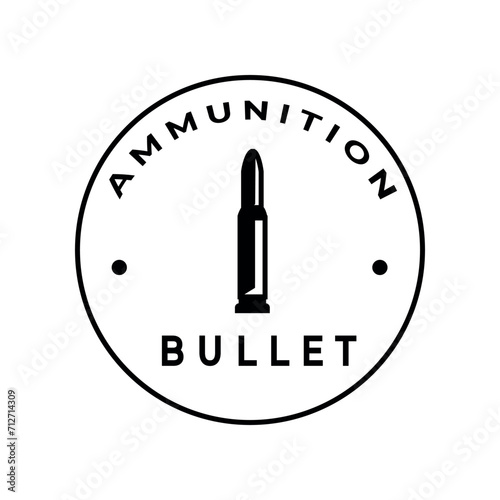 ammunition bullet logo vector illustrator design photo