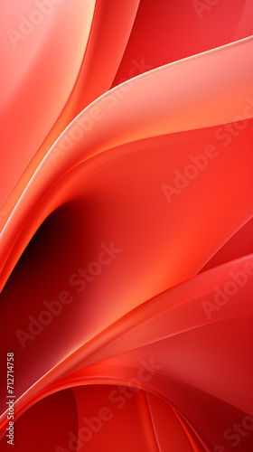Red abstract wave background. Dynamic shapes composition , Generate AI