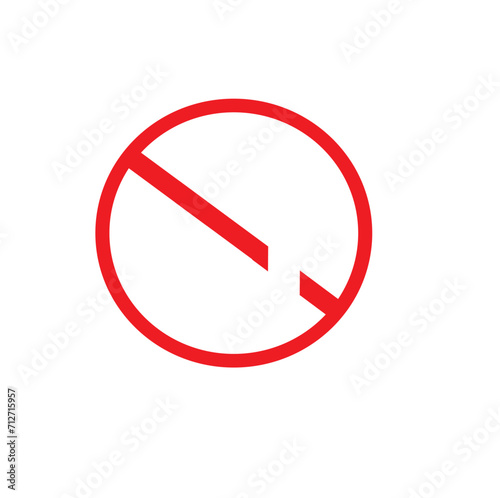 Free Download Traffic sign illustration, Not Allowed Sign, isolated on white, illustration vector icon - GFXLoad