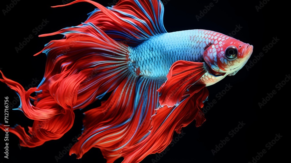 Betta fish portrait  fascinating wildlife photography of colorful siamese fighting fish