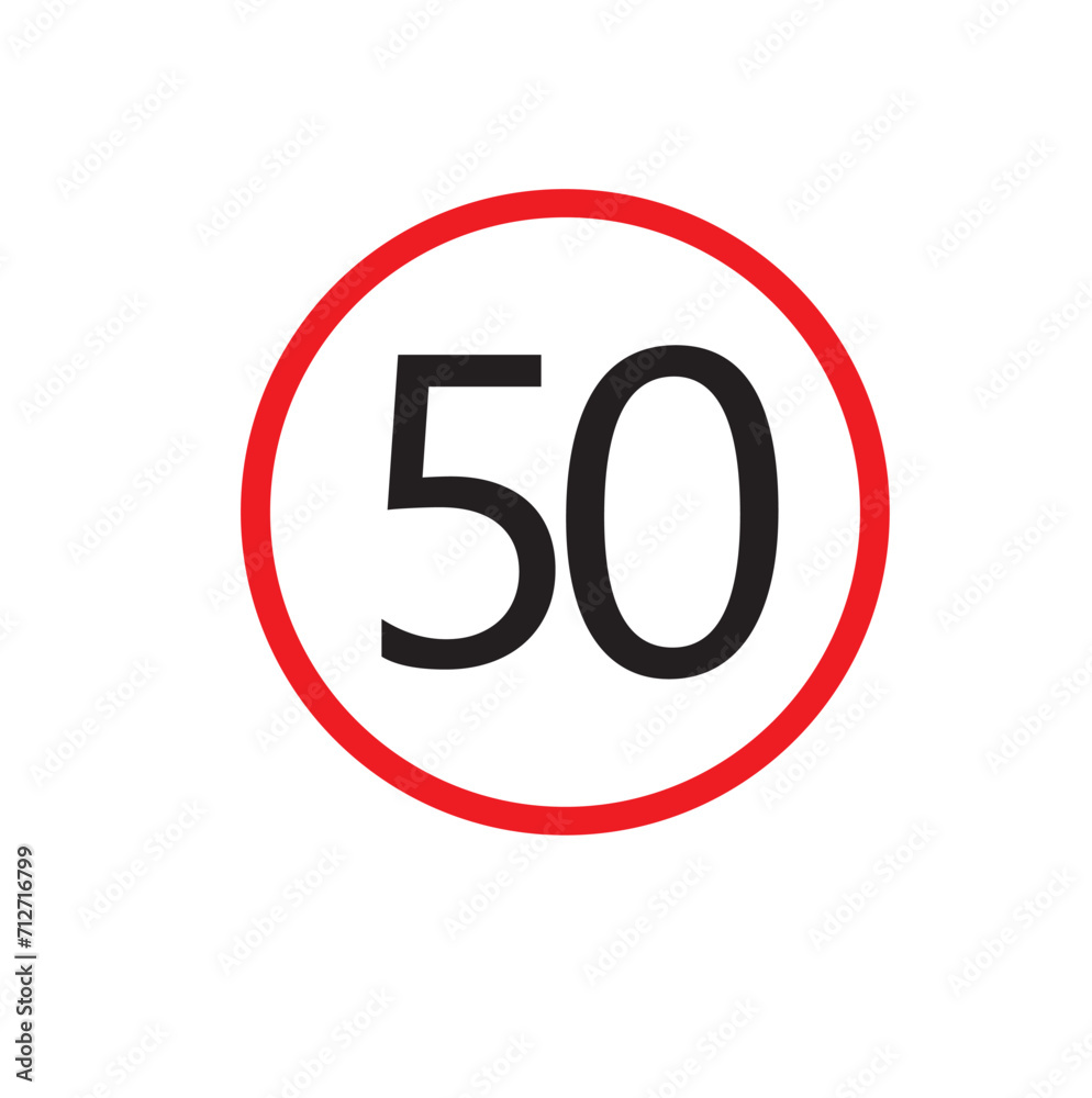 Speed Limit and Radar Warning Traffic Signs vector icon Speed Limit and Radar Warning Traffic Signs vector icon