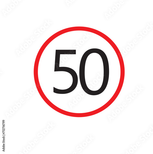 Free Download Speed Limit and Radar Warning Traffic Signs vector icon - GFXLoad