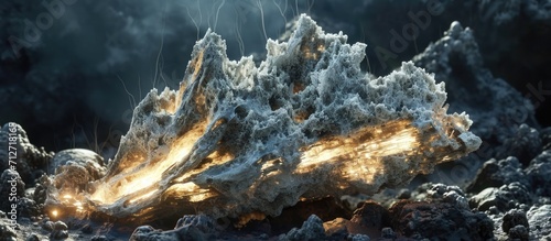 Lightning-fused minerals create fulgurite. photo