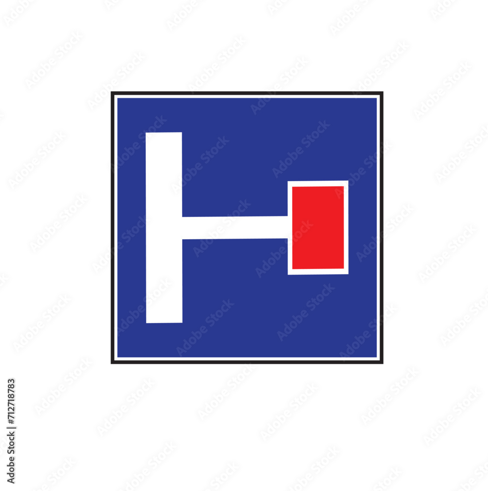 Fototapeta premium Dead end road, pedestrians or cyclists can access it