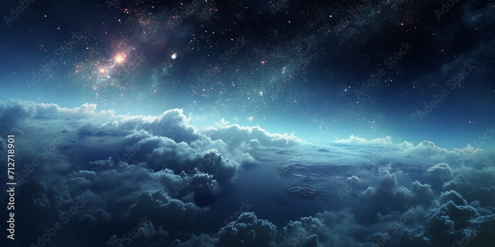 alien landscape sky, space