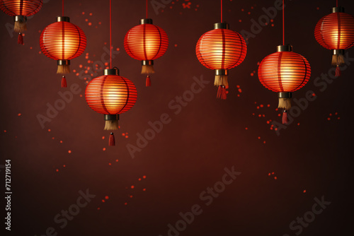 minimalist design Chinese new year traditional lantern