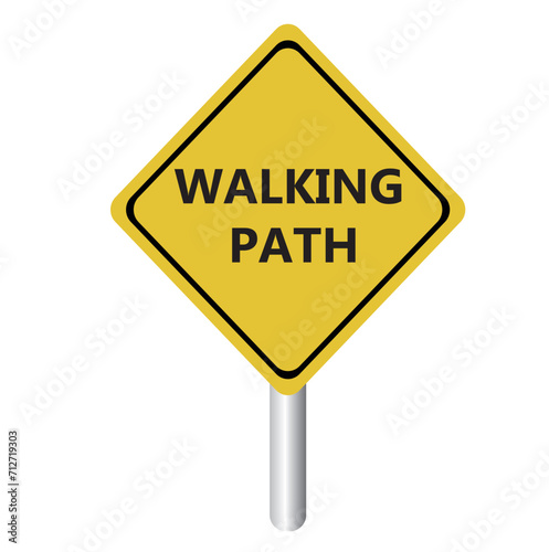 walking path,running track white background vector icon isolated on yellow