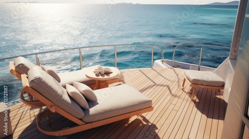 person relaxing on a yacht