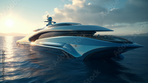Luxury Futuristic Yacht © LeoArtes