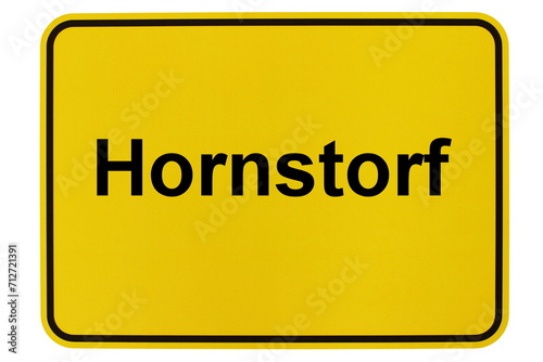 Illustration eines Ortsschildes der Gemeinde Hornstorf in Mecklenburg-Vorpommern