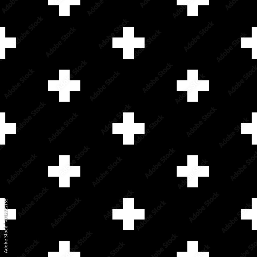 Seamless pattern. Crosses wallpaper. Simple shapes backdrop. Pluses background. Signs ornament. Figures motif. Patches illustration. Digital paper, web designing, textile print, abstract. Vector art. Seamless pattern. Crosses wallpaper. Simple shapes backdrop. Pluses background. Signs ornament. Figures motif. Patches illustration. Digital paper, web designing, textile print, abstract. Vector art.