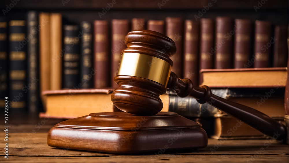 Judge gavel, books, banner creative Judge gavel, books, banner creative