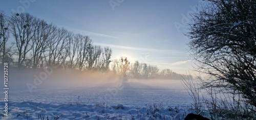 Feld im Schnee