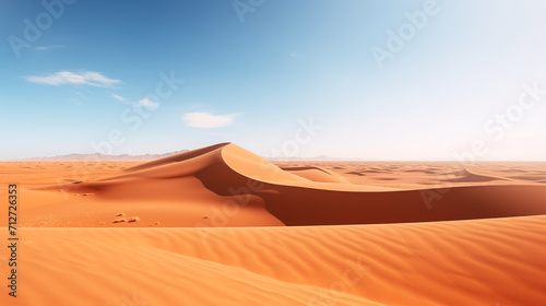Scenic view of desert against clear sky   Generate AI