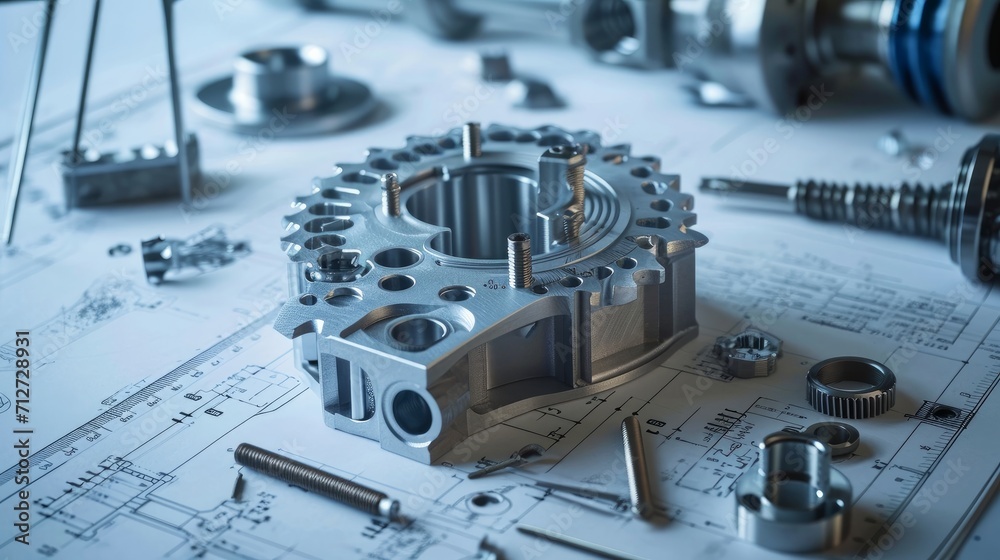Designing mechanical parts by engineer Designing mechanical parts by engineer