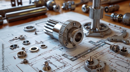 Designing mechanical parts by engineer