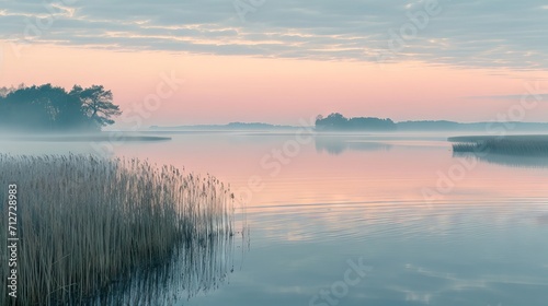 a foggy seascape