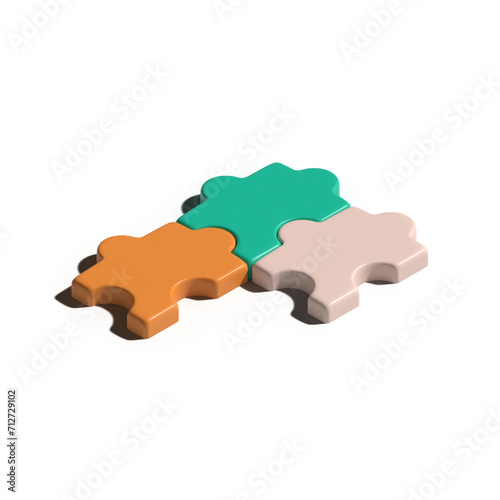 jigsaw puzzle isolated on white