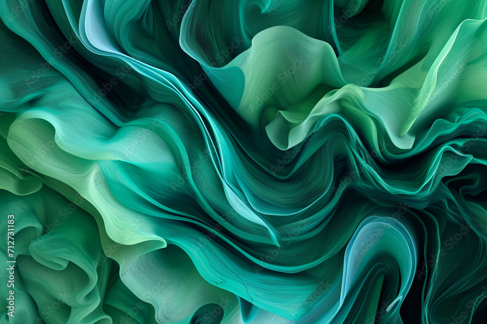 green, yellow, and black abstract swirling wave painting green, yellow, and black abstract swirling wave painting