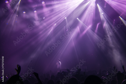 concert with music and the audience at their feet